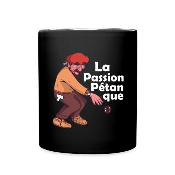 Français La Passion Pétanque Jeu de Pétanque Boule - Tasse einfarbig - Schwarz - Vorne