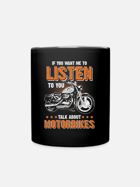 Motorbike motorcycle - Full Colour Mug - black