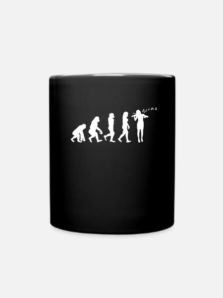 Violinist evolution music violin fiddle violinist - Full Colour Mug - black