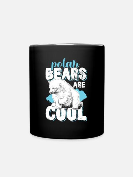winter Polar Bär Eisbär - Tasse einfarbig - Schwarz