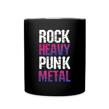 Rock heavy metal music - Full Colour Mug - black - Front
