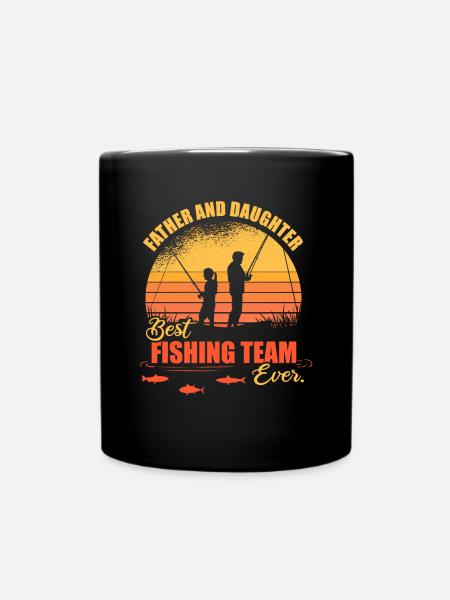 Cadeau père fille pour les pêcheurs à la pêche - Mug uni - noir