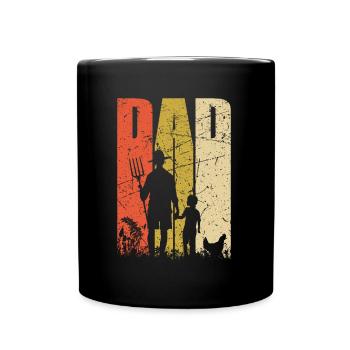 Agriculteurs Cadeaux pour hommes : papa et fils - Mug uni - noir - Devant