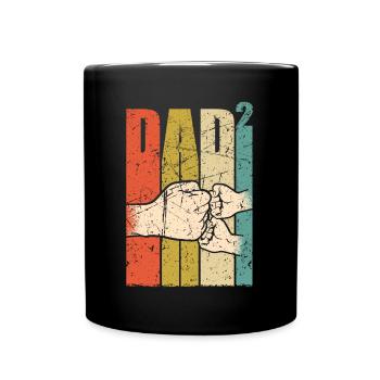 Twins dad father of twins dad 2021 - Full Colour Mug - black - Front