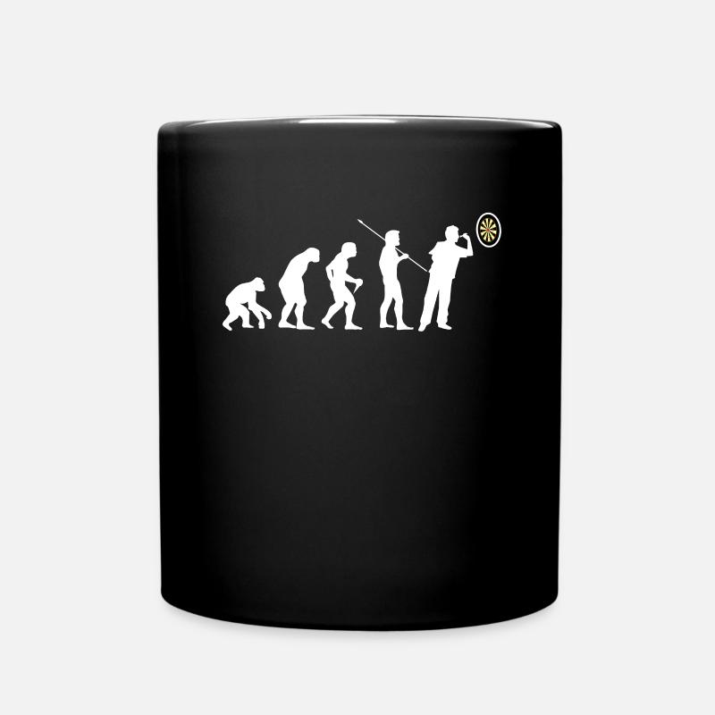 Dart Geschenk Dart Verein Dartspieler Evolution - Tasse einfarbig - Schwarz