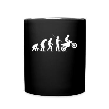 Motocross Enduro Dirt Motorcross - Tasse einfarbig - Schwarz - Vorne