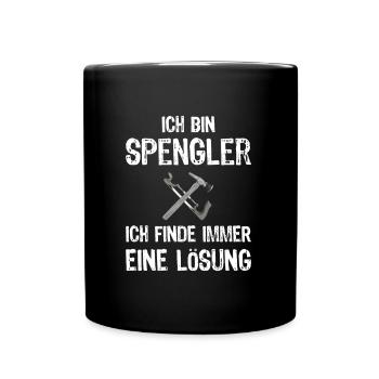 Spengler Dellendoktor Kfz Auto Beruf Lackierer - Tasse einfarbig - Schwarz - Vorne