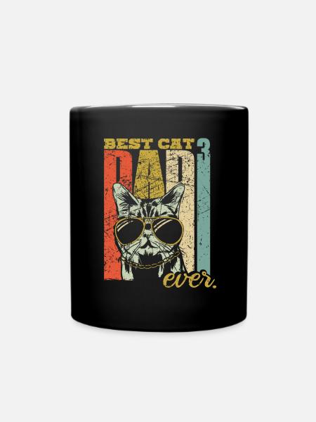Meilleur papa chat jamais trois chats papa triple chat - Mug uni - noir