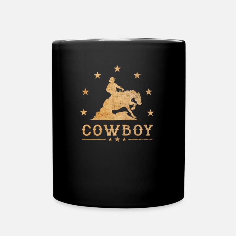 Western Équitation Reining Cavalier Cadeau Amour des chevaux - Mug uni - noir
