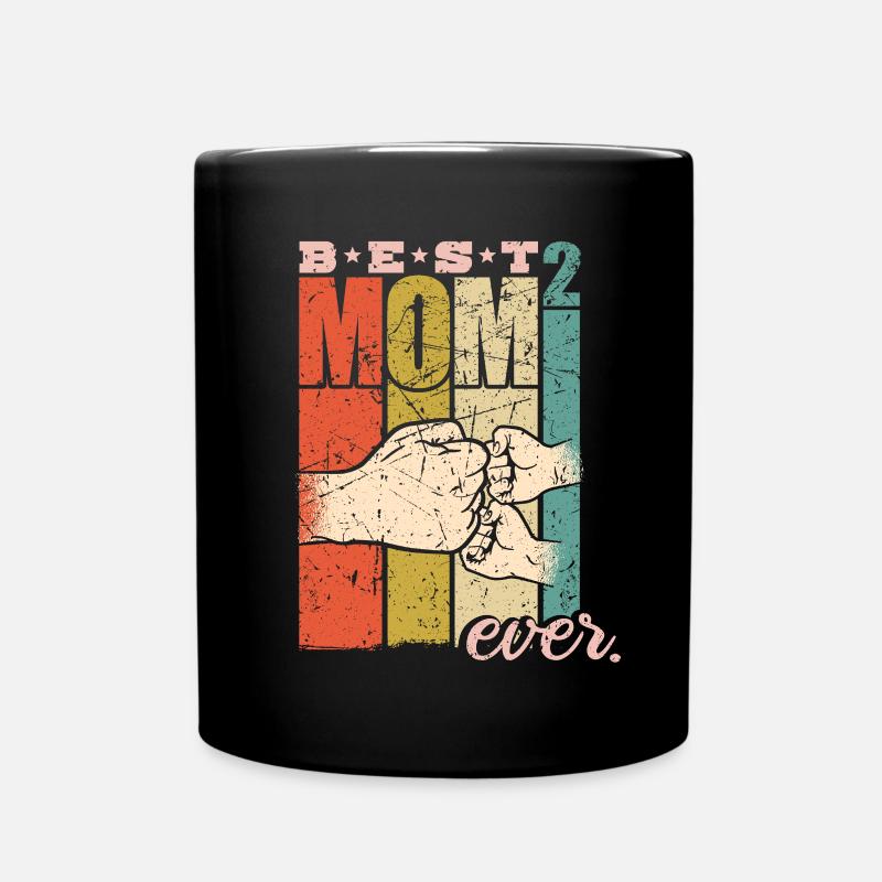 Best Mom Ever Zwillingsmama Mama Zwillinge Mutter - Tasse einfarbig - Schwarz