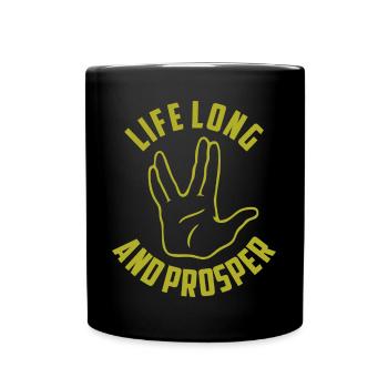 Life Long And Prosper Graphic - Full Colour Mug - black - Front