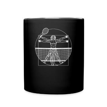 Tennistrainer und Tennisspieler Tennis Shirt - Tasse einfarbig - Schwarz - Vorne