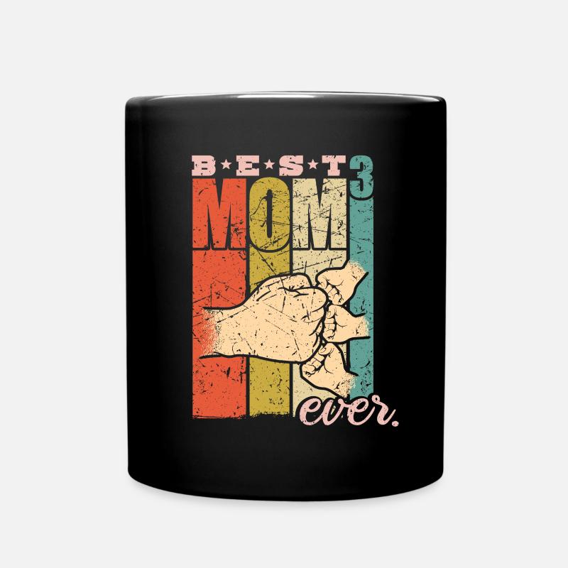 Best Mom dreifache Mutter Drillinge Mama 3 Kinder - Tasse einfarbig - Schwarz