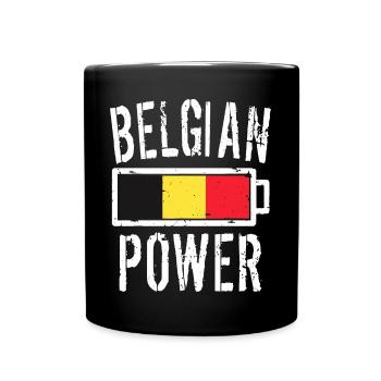 Belgique Belgian Power Graphic - Mug uni - noir - Devant