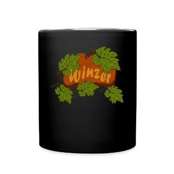 Winzer - Tasse einfarbig - Schwarz - Vorne