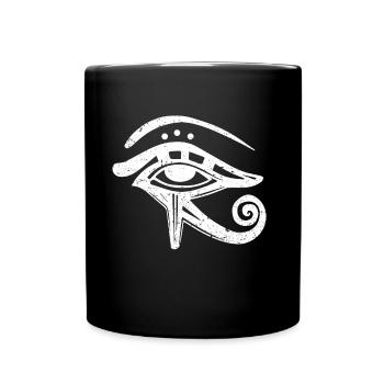 Oeil égyptien de Horus drôle Egypte Archéologue - Mug uni - noir - Devant