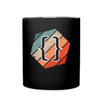 Vintage Web Developer CSS JavaScript und HTML 5 - Tasse einfarbig - Schwarz - Vorne