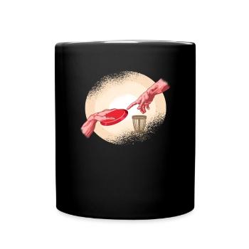 Disc Golf Shirt - Frisbee Geschenk Disc Golf Set - Tasse einfarbig - Schwarz - Vorne