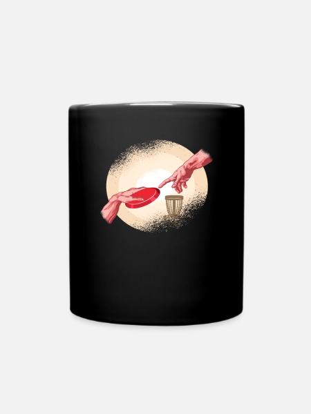 Disc Golf Shirt - Frisbee Geschenk Disc Golf Set - Tasse einfarbig - Schwarz