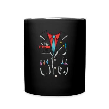 Chemistry Gift Idea Scientist Halloween Costume - Full Colour Mug - black - Front