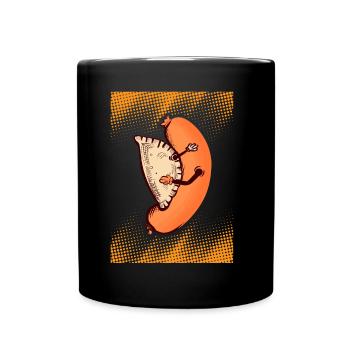 Pierogi Kiełbasa Meat Sausage Dumplings Cooking - Full Colour Mug - black - Front