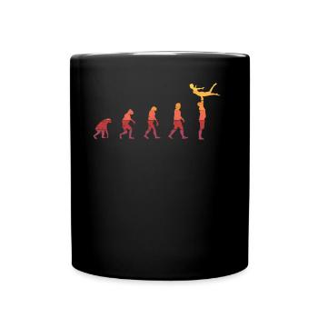 Acrobatics Gymnastic Evolution of Acrobatics - Full Colour Mug - black - Front