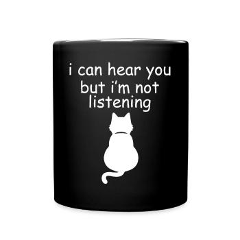 cat - Tasse einfarbig - Schwarz - Vorne