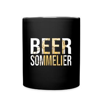 Bier Spruch Biertrinker Geschenk Biersommelier - Tasse einfarbig - Schwarz - Vorne
