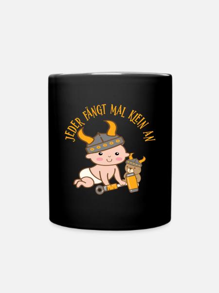 Kinder Wikinger Germanen Baby Geschenkidee - Tasse einfarbig - Schwarz