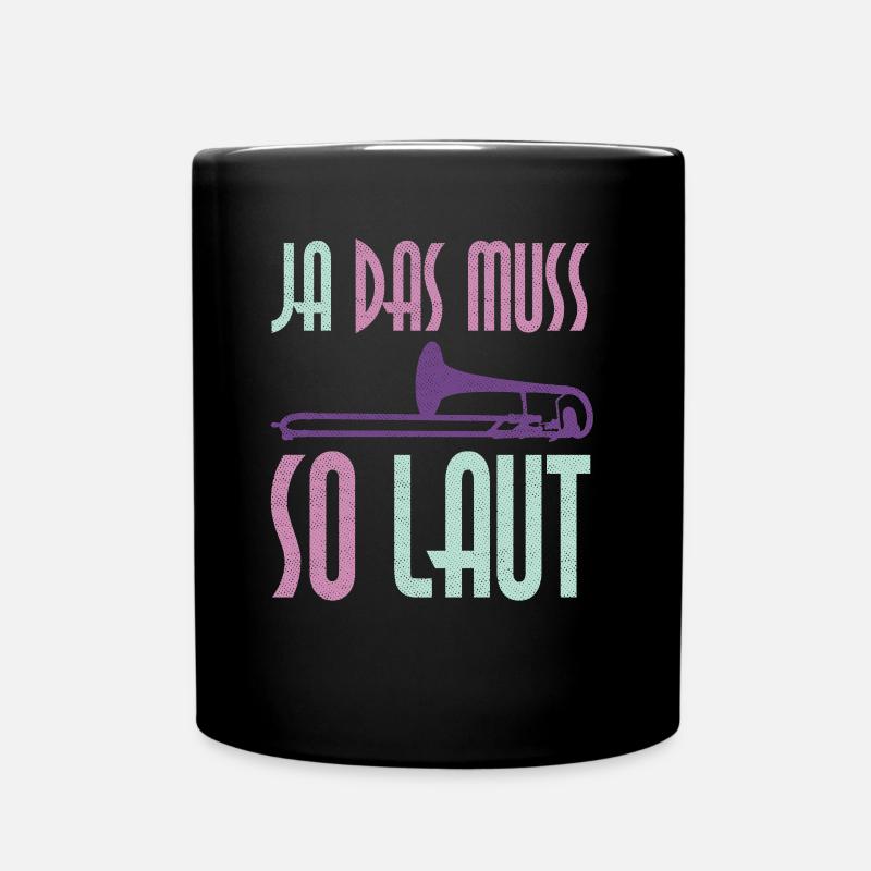 Posaune - Tasse einfarbig - Schwarz