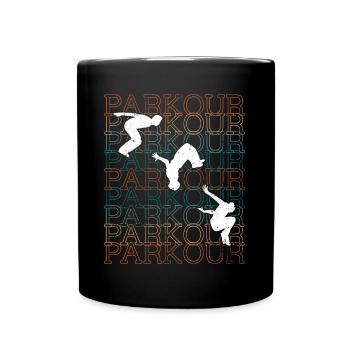 Parkour - Tasse einfarbig - Schwarz - Vorne