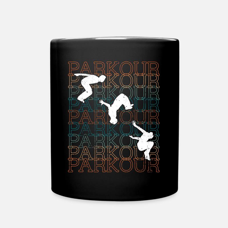 Parkour - Tasse einfarbig - Schwarz