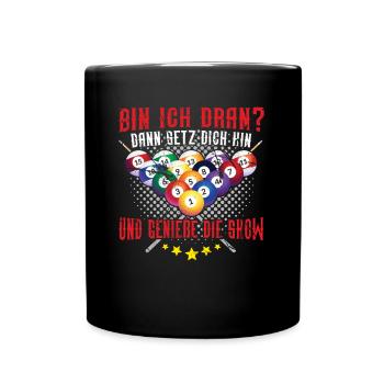 Billard - Tasse einfarbig - Schwarz - Vorne