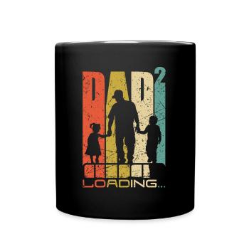Dad Loading stolzer Papa 2022 Vatertag Geschenk - Tasse einfarbig - Schwarz - Vorne