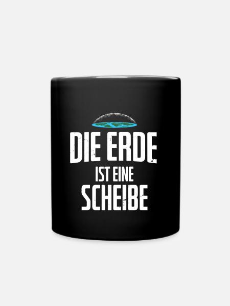 Flat Earth Flache Erde Anhänger Flat Earthler - Tasse einfarbig - Schwarz