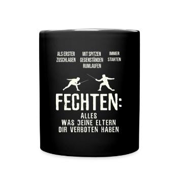Fechten Fechten - Tasse einfarbig - Schwarz - Vorne