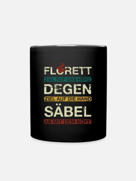 Fechten Fechten - Tasse einfarbig - Schwarz