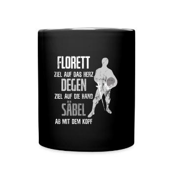 Fechten Fechten - Tasse einfarbig - Schwarz - Vorne