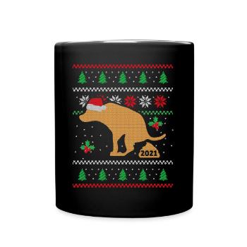 Weihnachtspullover lustig Hund Weihnachten - Tasse einfarbig - Schwarz - Vorne