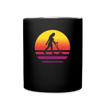 Retro female Sondler Probegängerin Sondeln - Full Colour Mug - black - Front