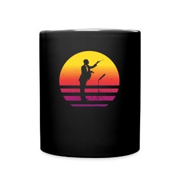 Retro Vintage Chorleiter & Dirigenten Dirigent - Tasse einfarbig - Schwarz - Vorne