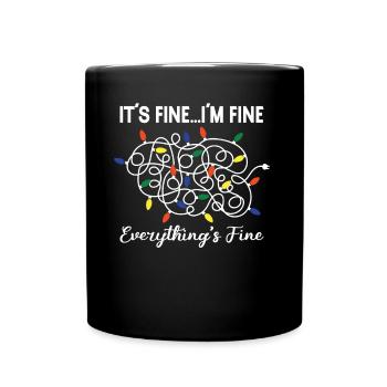 C’est bien je vais bien Tout va bien Noël Li - Mug uni - noir - Devant