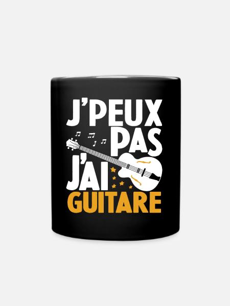 Je Peux Pas J'ai Guitare Drôle Guitare - Mug uni - noir