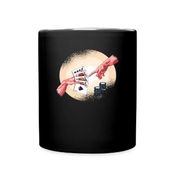 Poker Texas HoldEm Blessed Cartes à Jouer Poker - Mug uni - noir - Devant