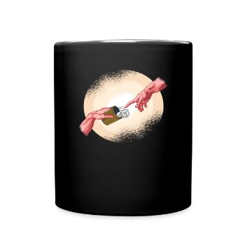 Schocken Shirt gesegnete Würfel Glück Knobeln - Tasse einfarbig - Schwarz - Vorne