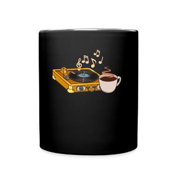 Platine vinyle vintage LP Platine vinyle - Mug uni - noir - Devant