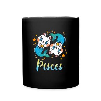 Wake Pray Slay Fische - Tasse einfarbig - Schwarz - Vorne