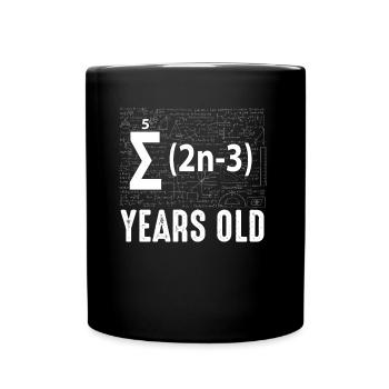 Math Geek 16. Geburtstag 16 Jahre alt Math Formel - Tasse einfarbig - Schwarz - Vorne