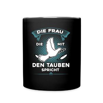 Brieftauben Shirt Tauben Flüsterer Taubenzüchter - Tasse einfarbig - Schwarz - Vorne
