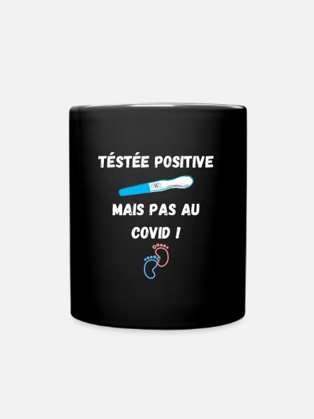 Testée positive cadeau annonce de grossesse - Mug uni - noir
